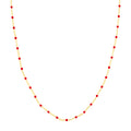 Red Enamel Bead Piatto Chain