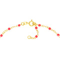 Neon Pink Enamel Bead Piatto Chain