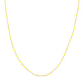 Neon Yellow Enamel Bead Piatto Chain