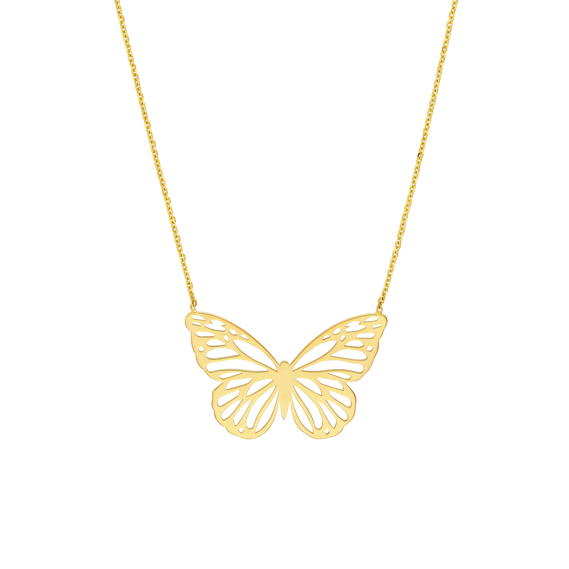 Butterfly Carving Pendant Necklace