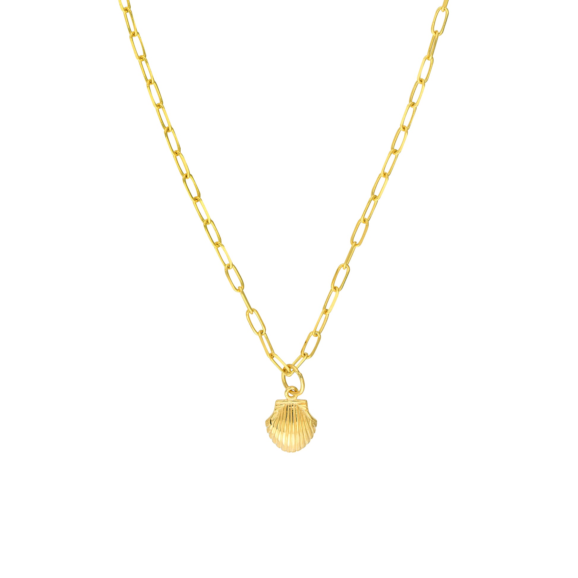 Mini Seashell Paper Clip Necklace