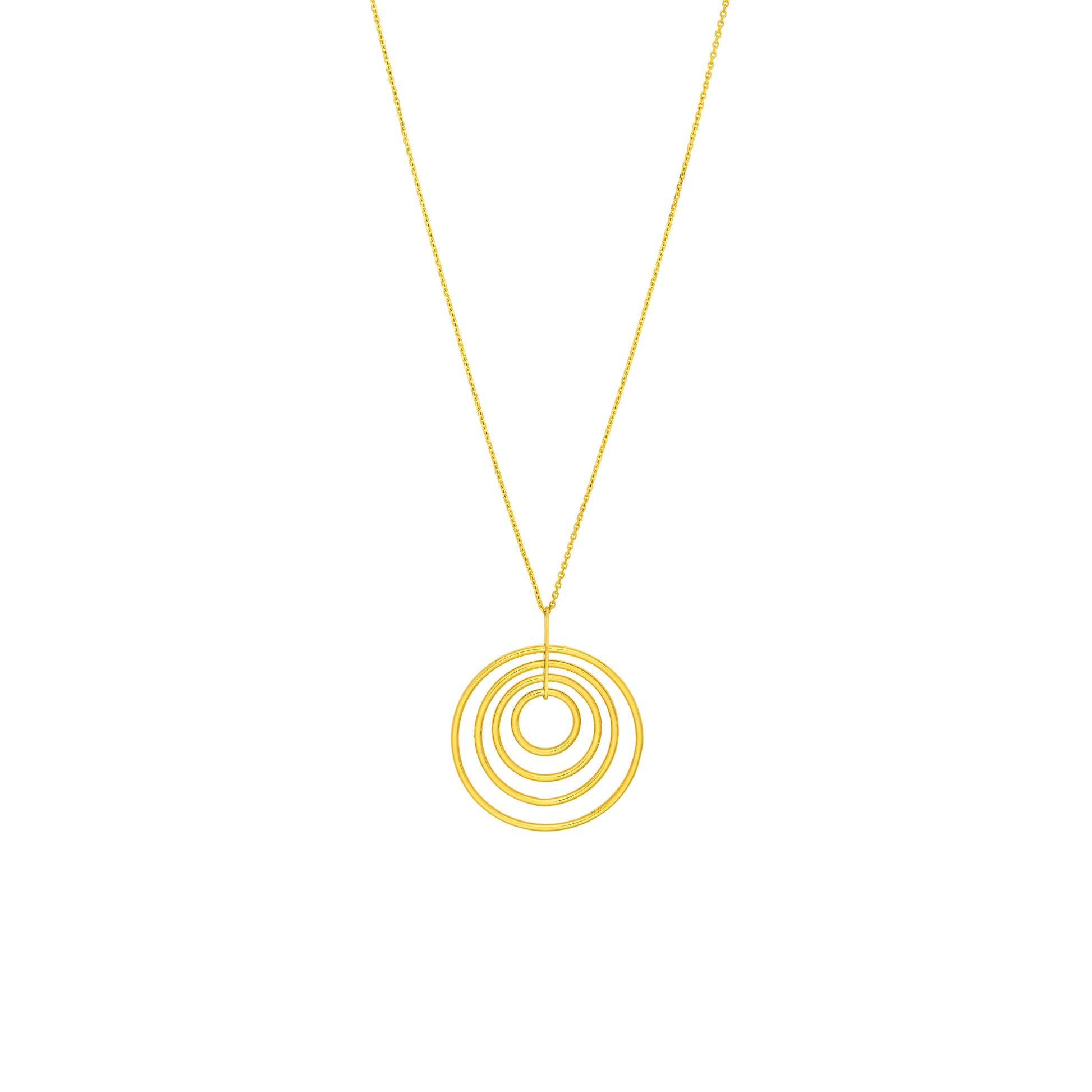 Concentric Circle Pendant Necklace