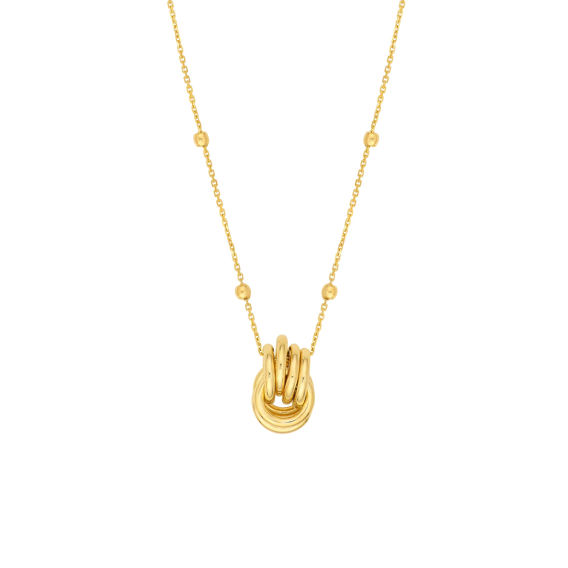 Love Knot Pendant Station Necklace