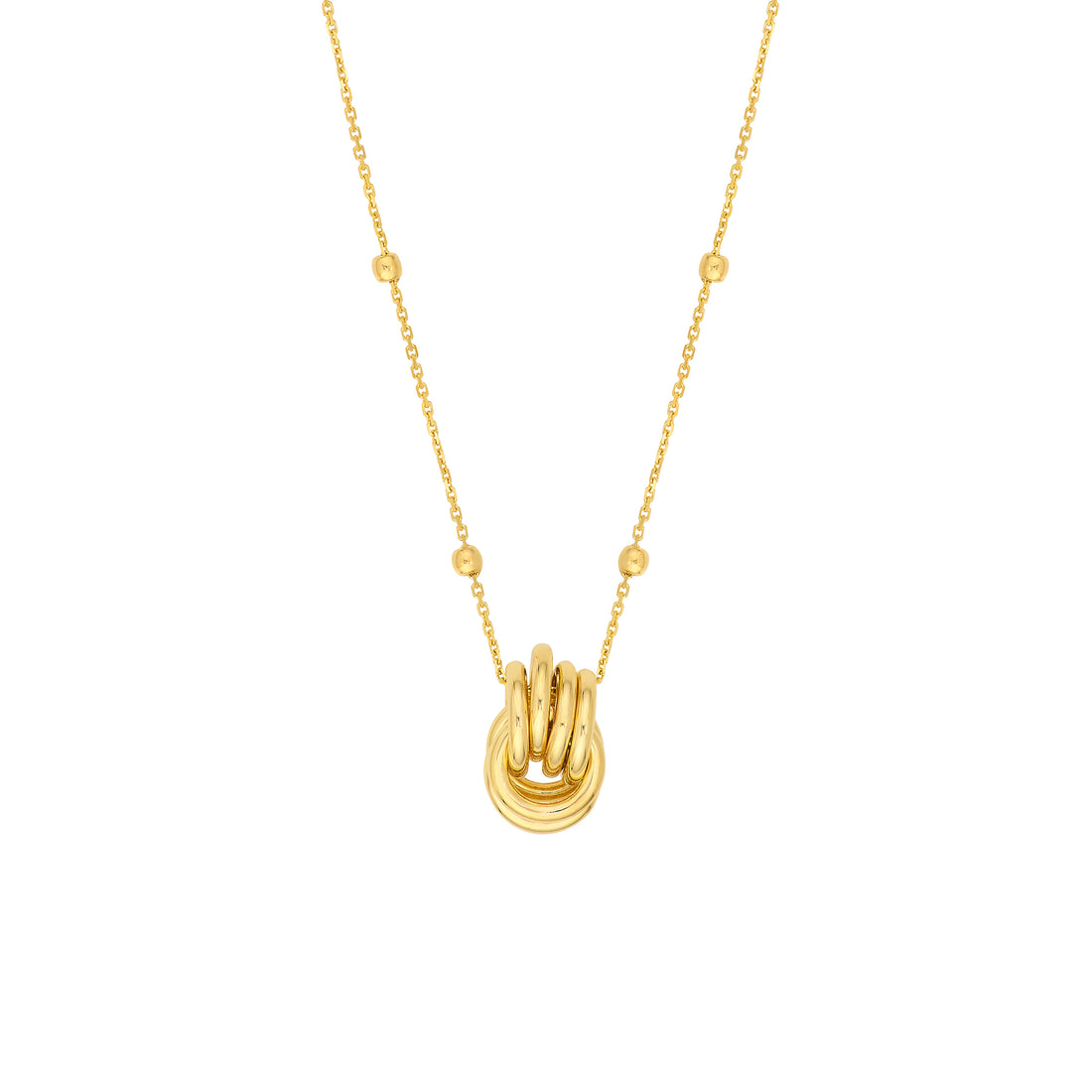 Love Knot Pendant Station Necklace