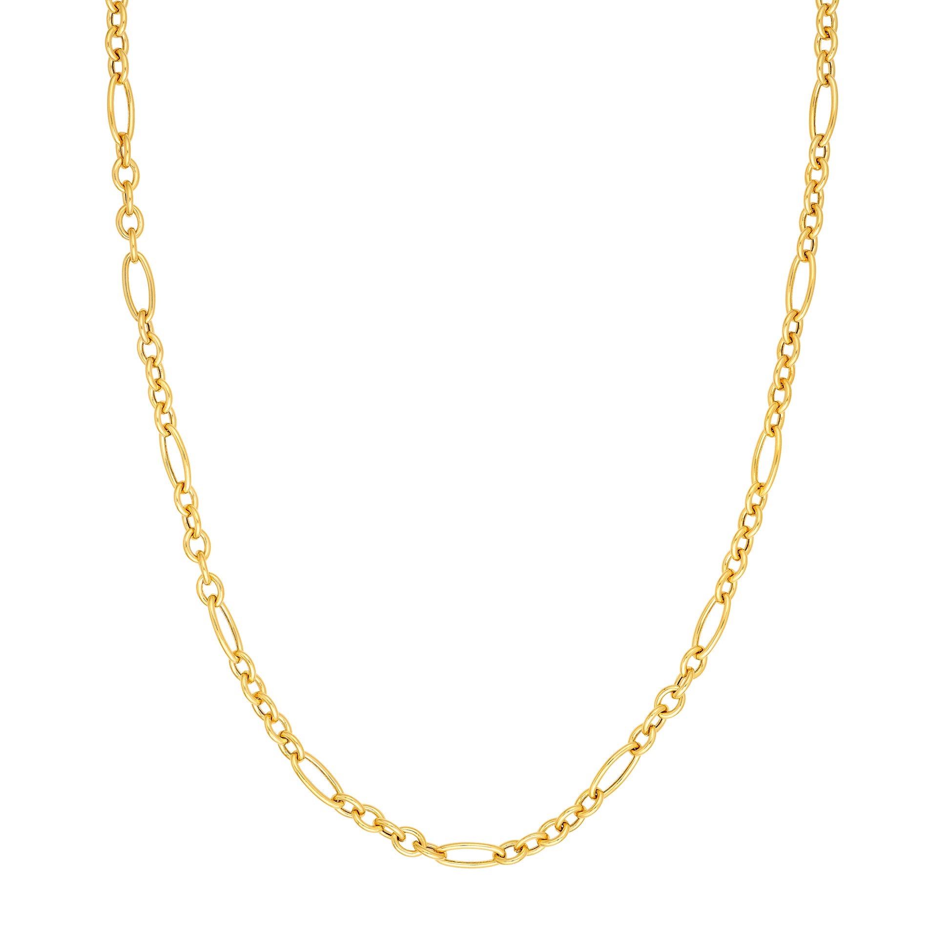 Hollow Polished Oval Link 5+1 Chain