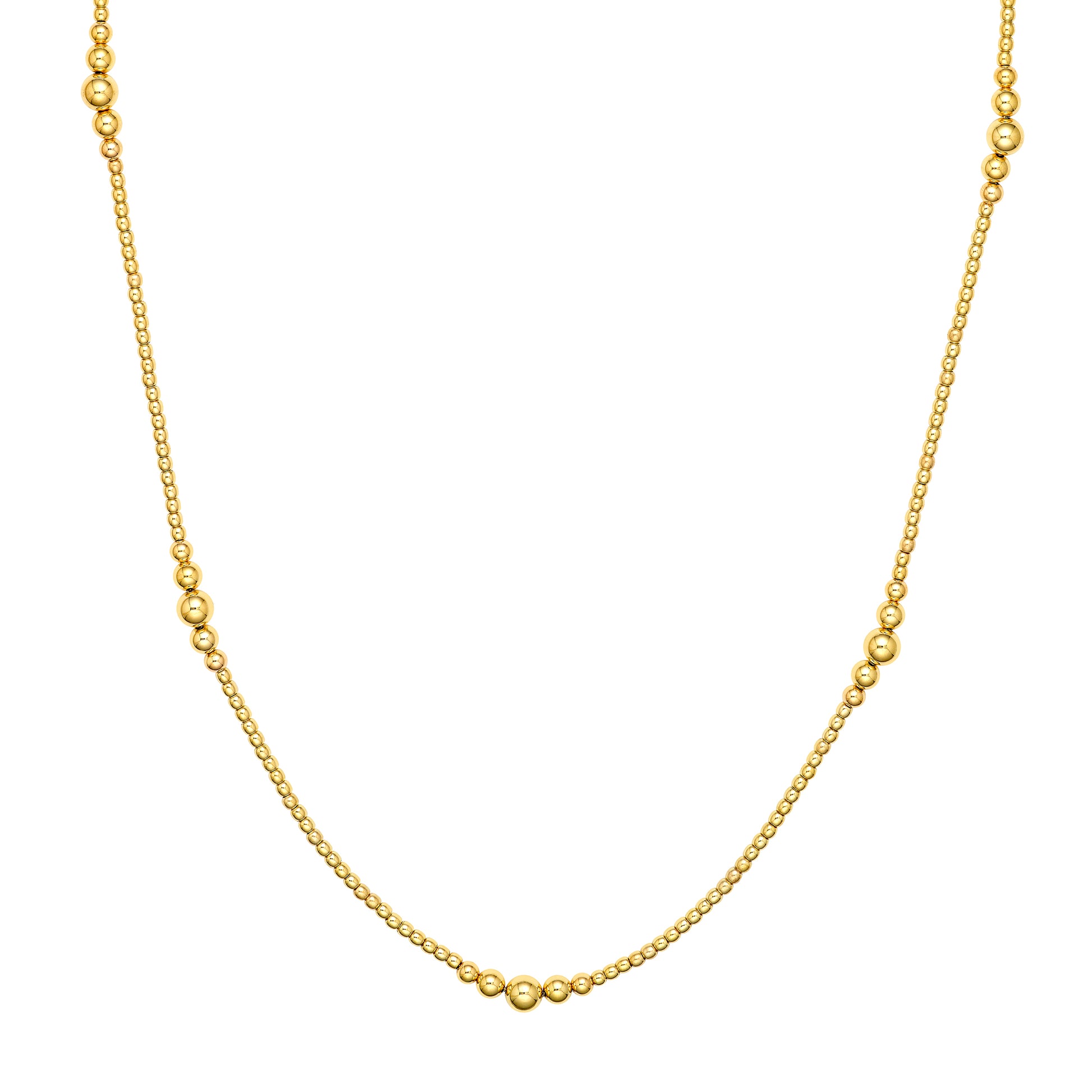Graduated Bead Station Necklace