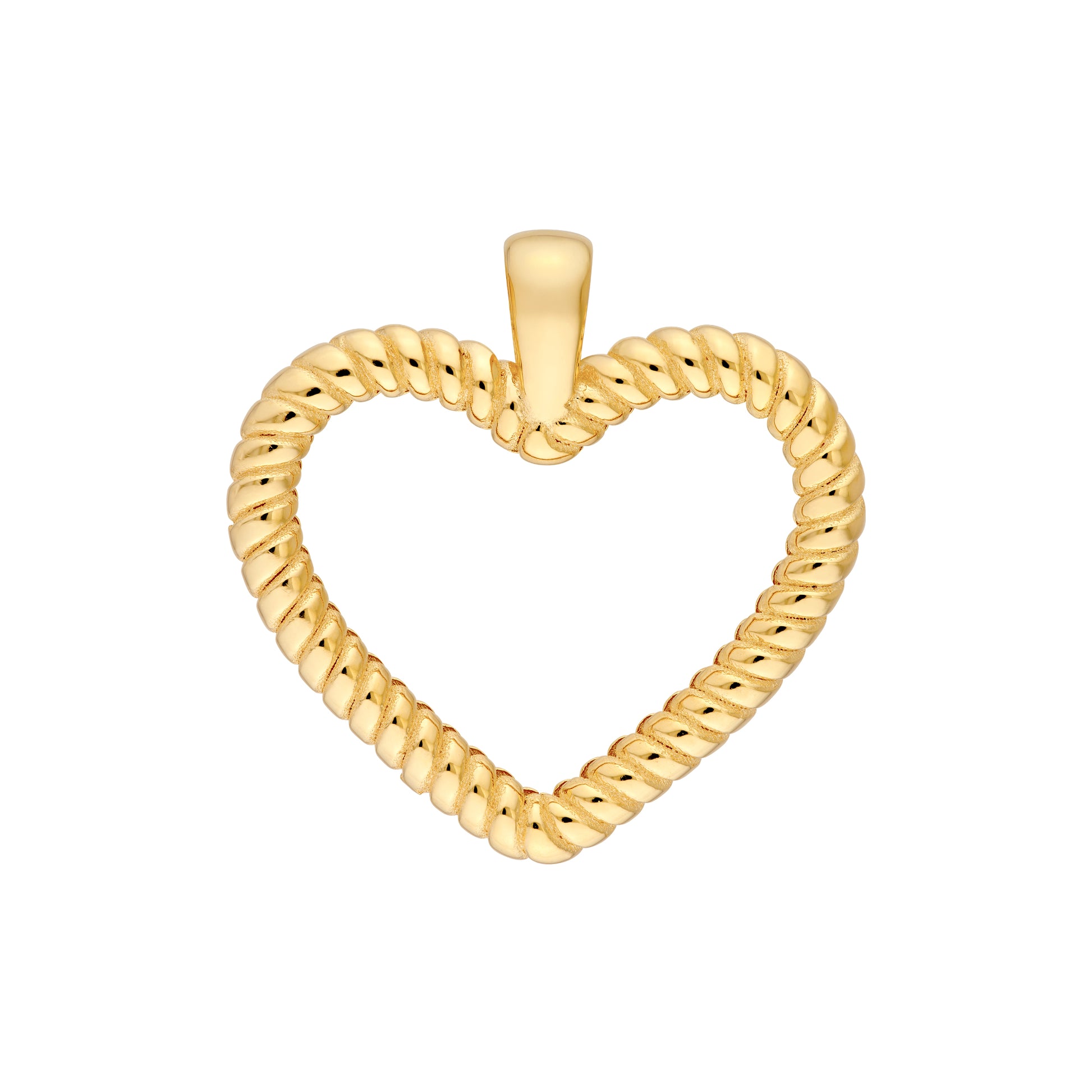 Twisted Rope Open Heart Pendant