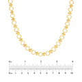 Alternating Round Link and Beaded Bar Necklace