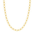 Alternating Round Link and Beaded Bar Necklace