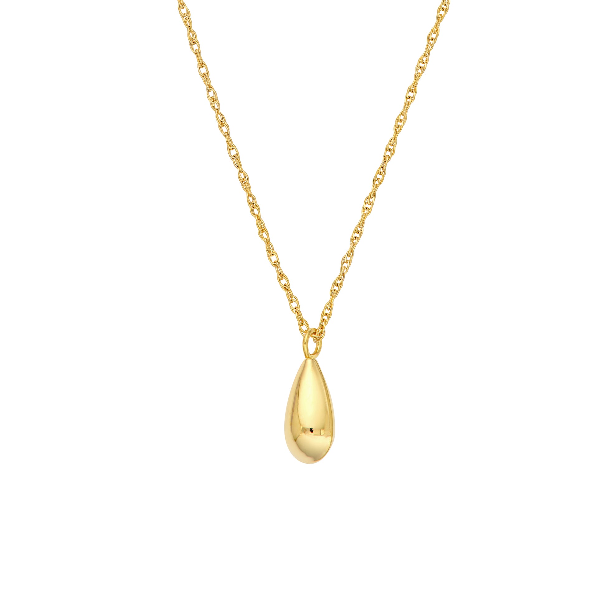 So You Puffy Long Teardrop Pendant Necklace