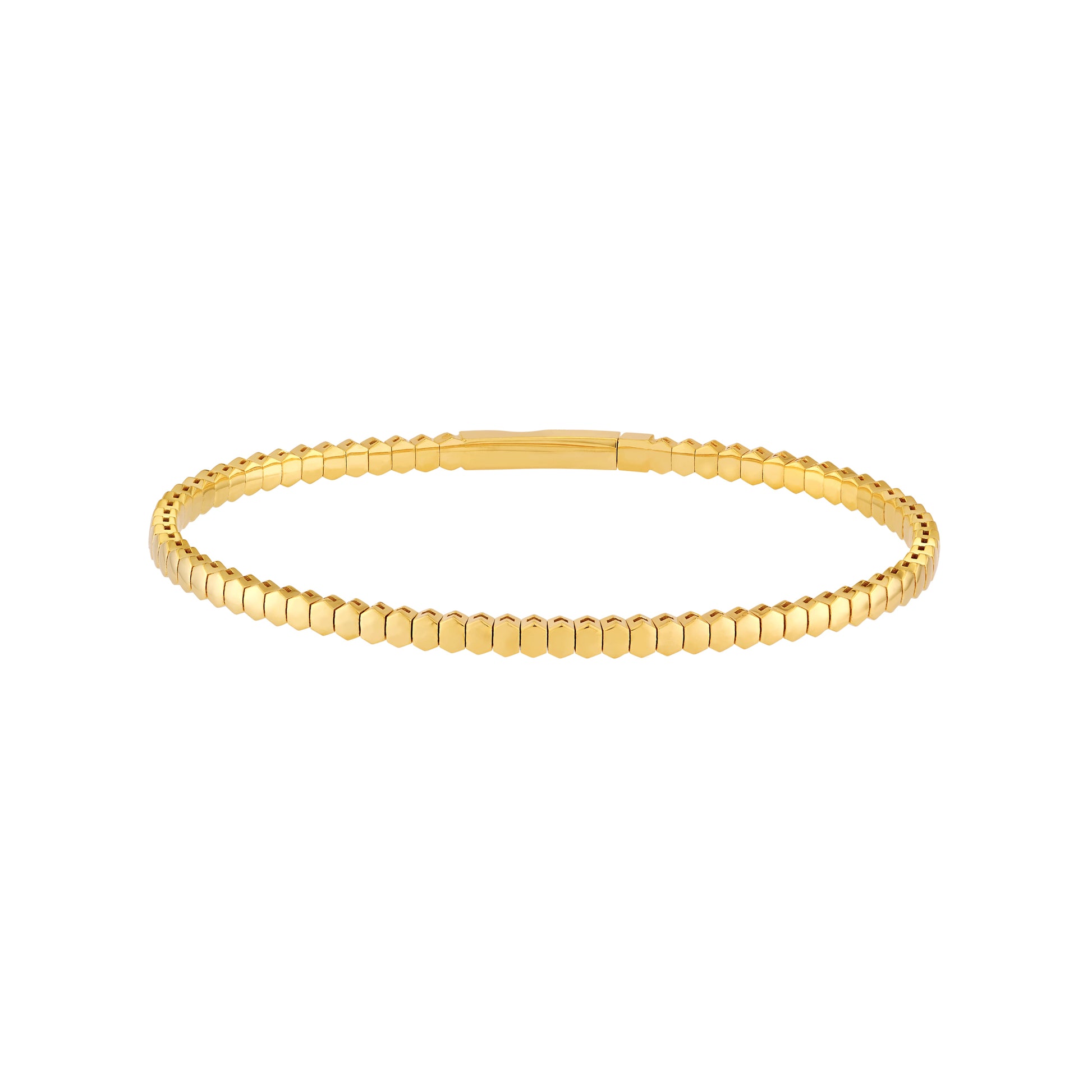 3.10mm Hexagonal Link Flex Bracelet
