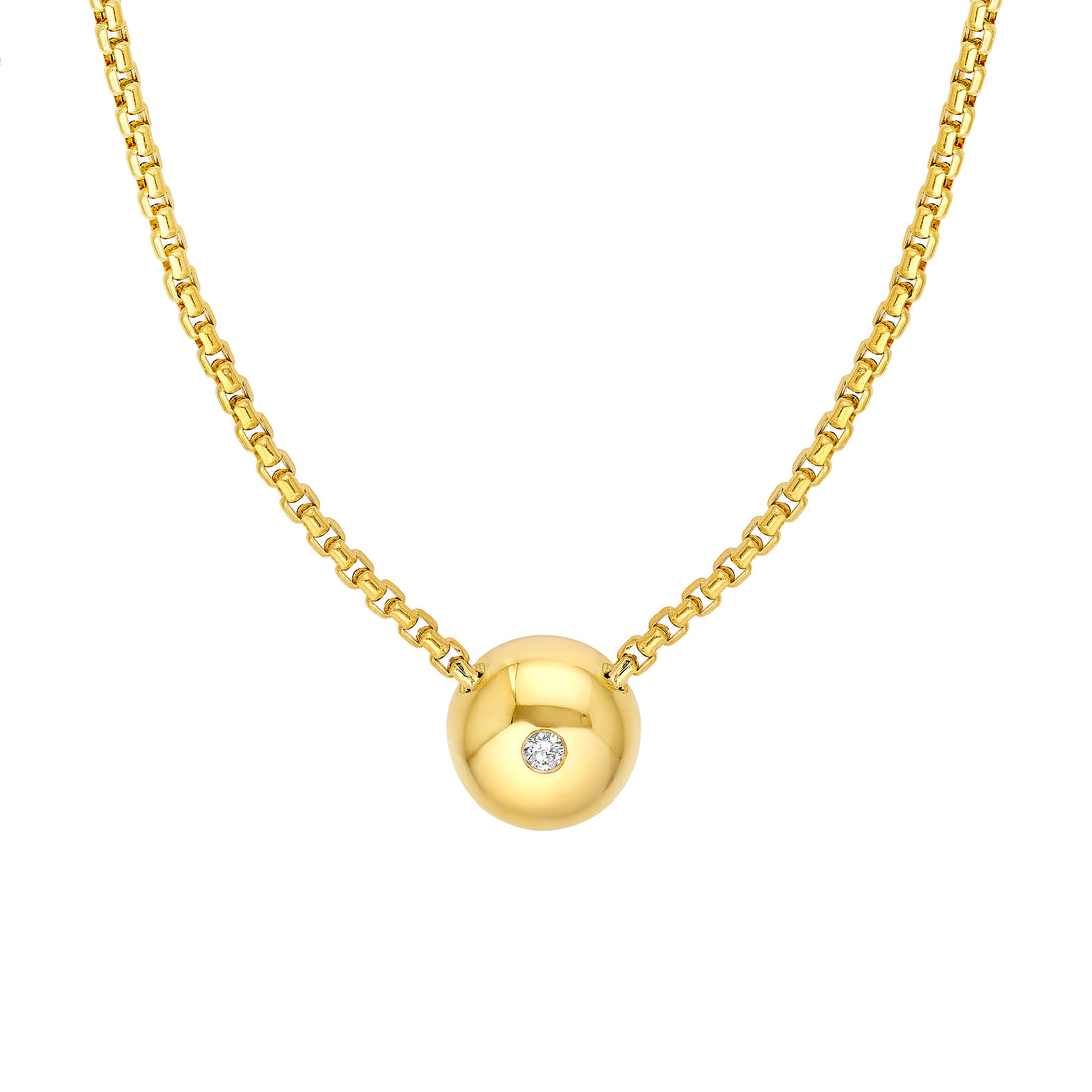 1/10tcw Diamond Bead Pendant Necklace