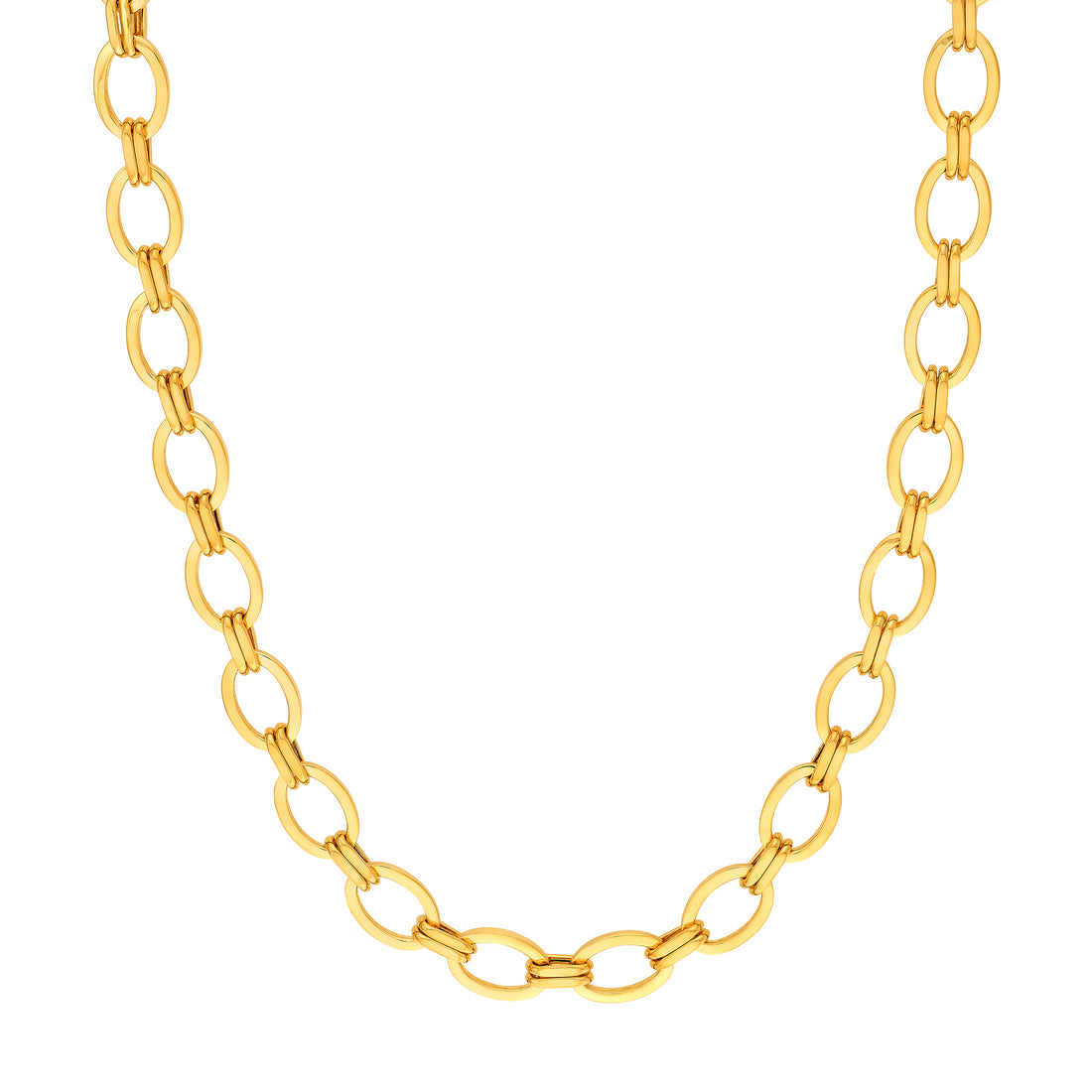 Hollow Oval & Double Link Chain