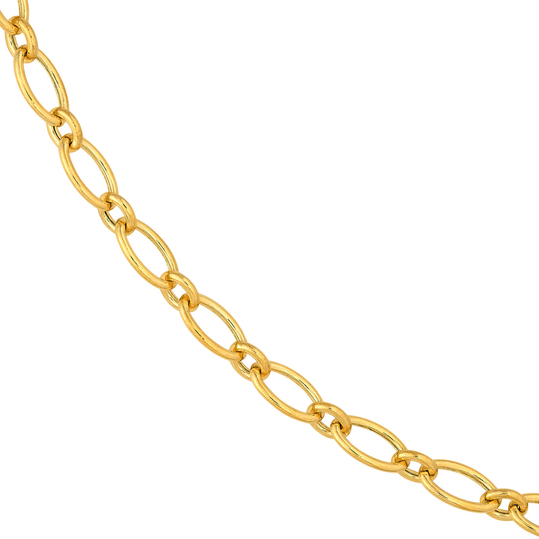 Hollow Oval Link 1+1 Chain Necklace