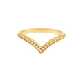 1/6tcw Diamond Chevron Ring
