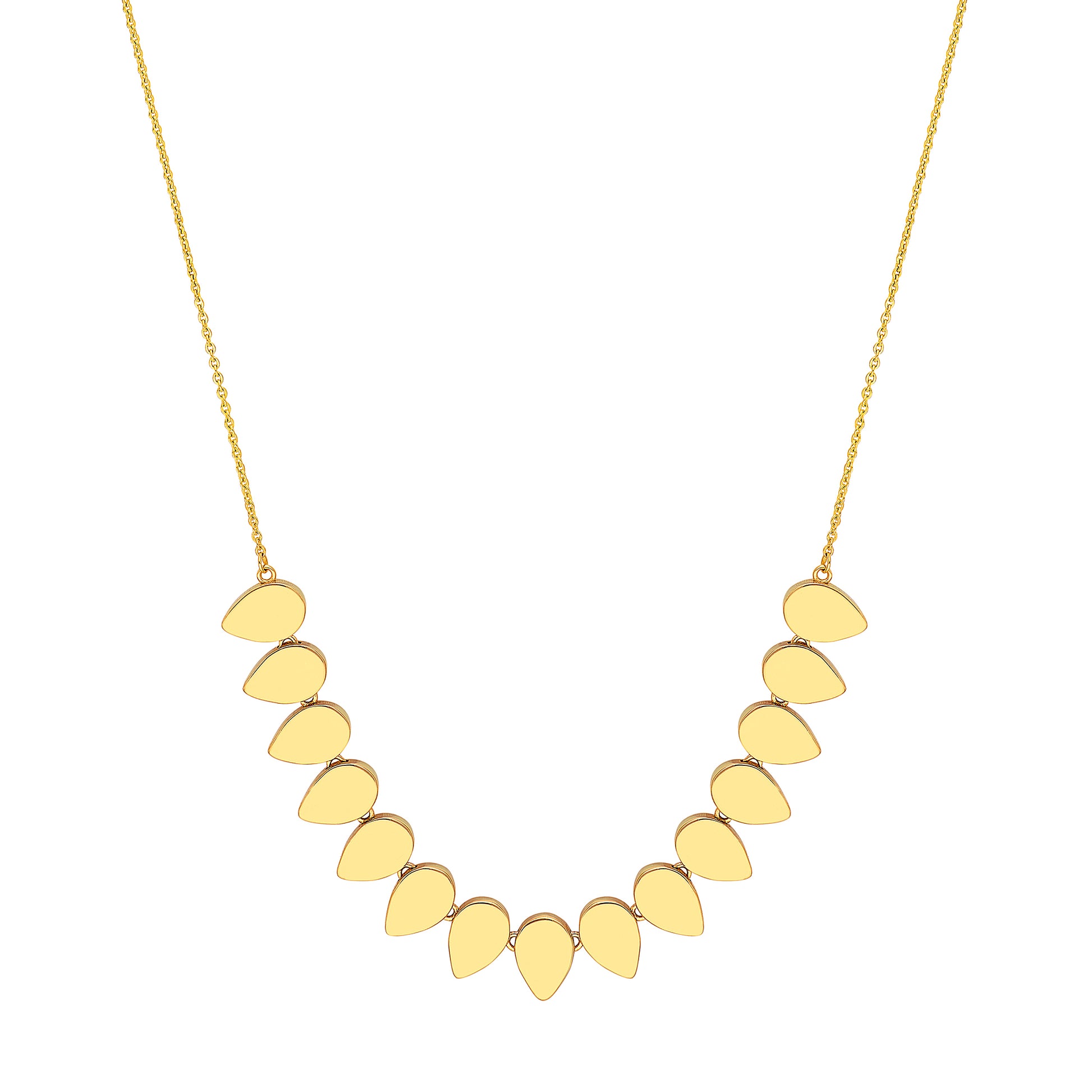 Flat Teardrop Necklace