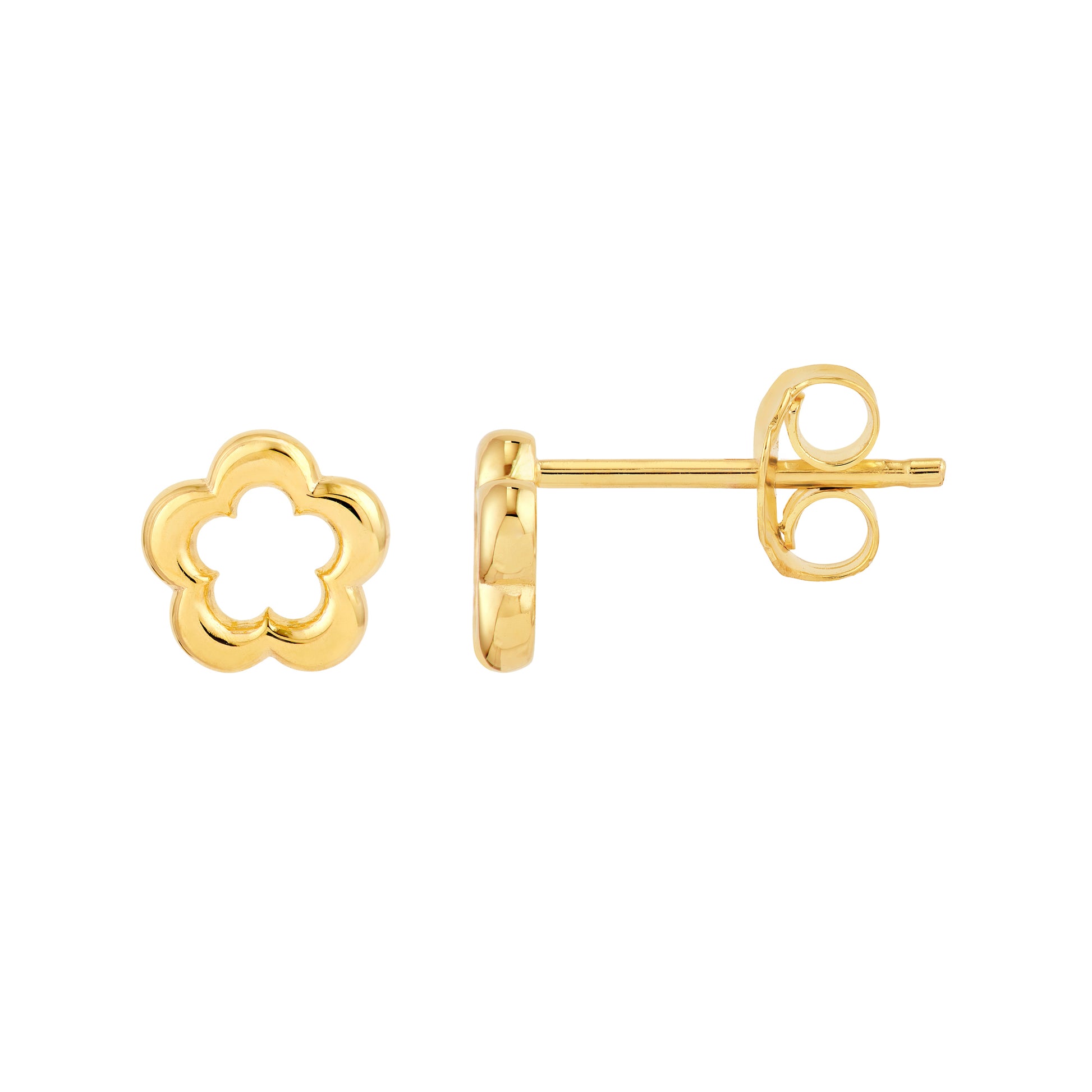 Open Flower Stud Earrings