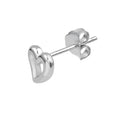Small Open Heart Stud Earrings
