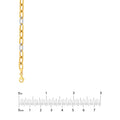 5.90mm Two-Tone Oval 3+1 Link Necklace