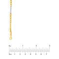Two-Tone 5+1 Twist Link Necklace