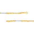 Two-Tone 5+1 Twist Link Necklace