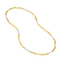 Two-Tone 5+1 Twist Link Necklace