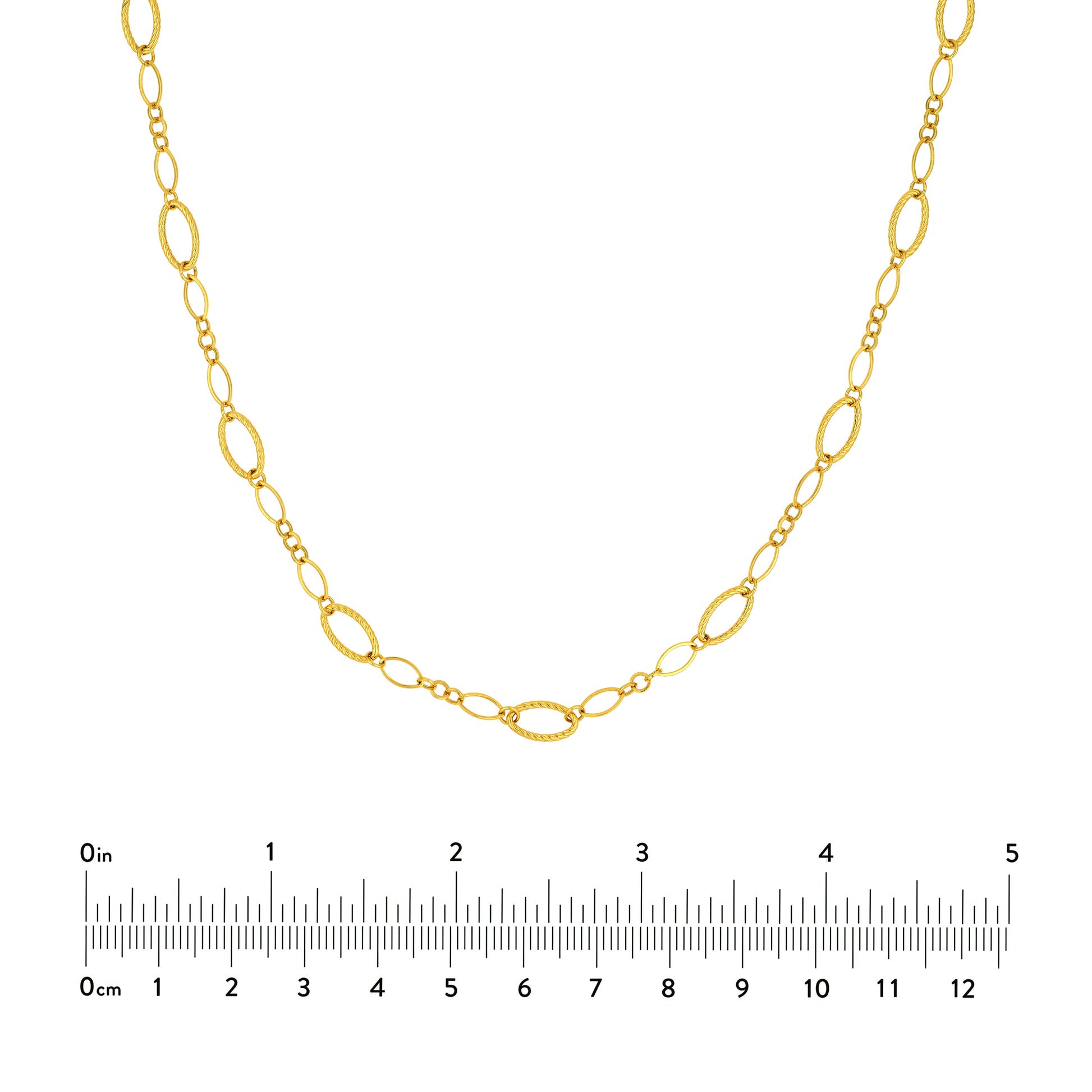 Oval Twisted & Polished Link Chain