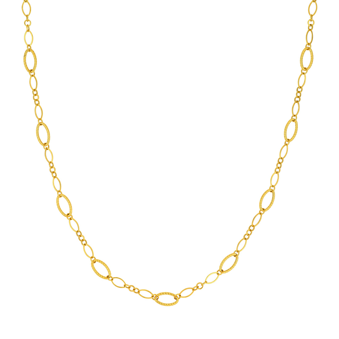 Oval Twisted & Polished Link Chain
