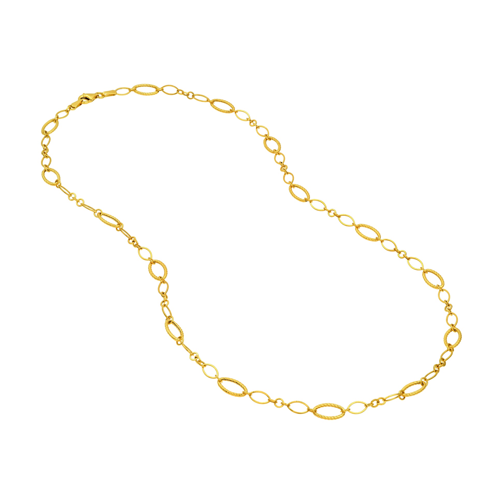 Oval Twisted & Polished Link Chain