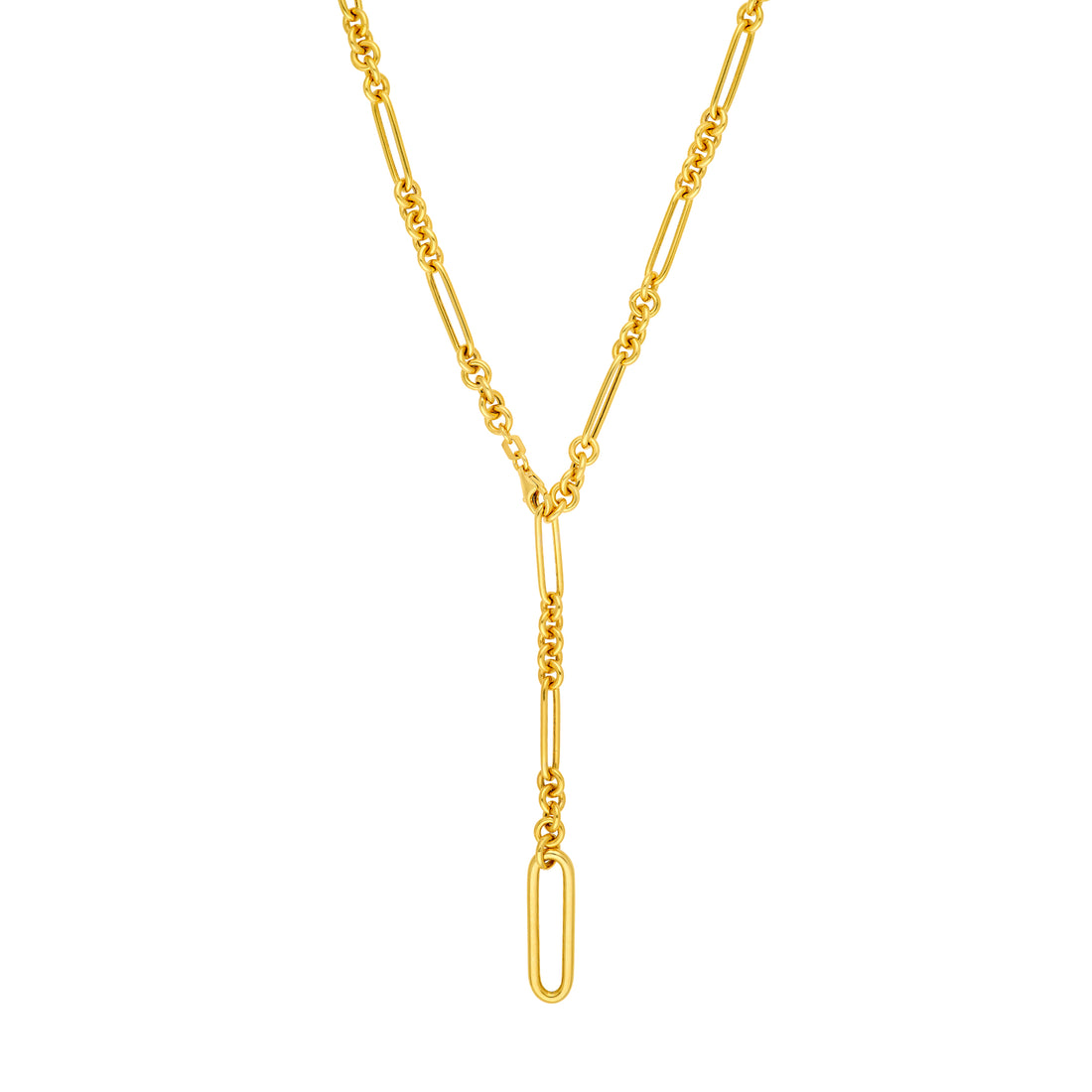 5+1 Round & Oval Lariat Necklace