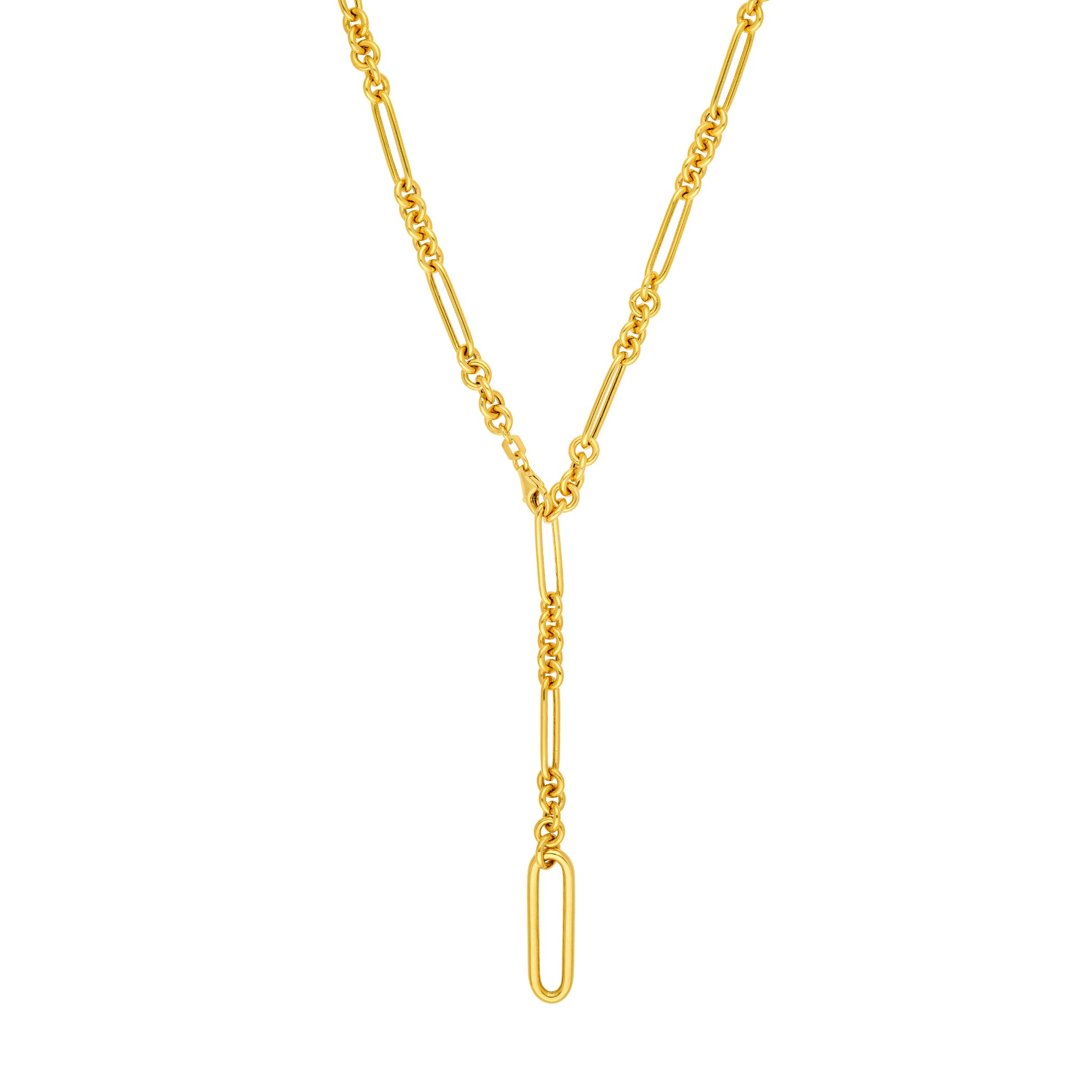 5+1 Round & Oval Lariat Necklace