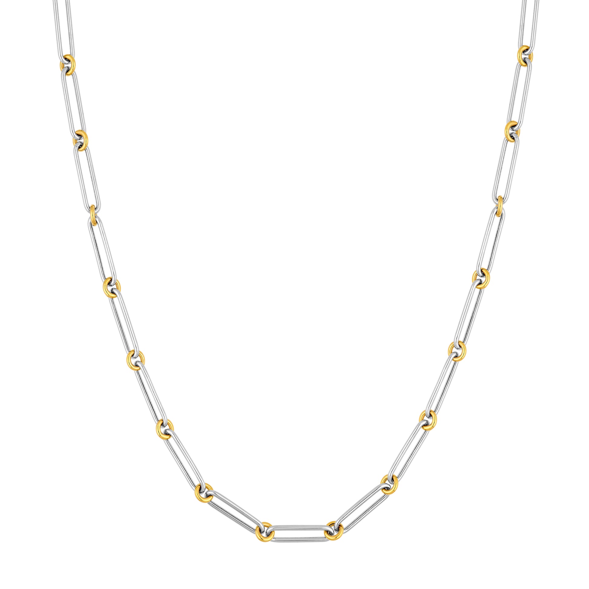 Two-Tone Oval Round Link 1+1 Chain