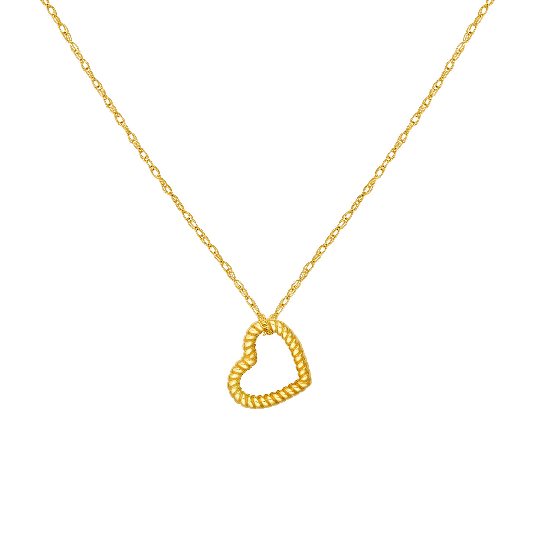 Twist Open Heart Rope Necklace