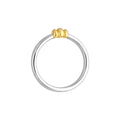 Two-Tone Triple Puff Knot Band Ring