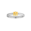 Two-Tone Triple Puff Knot Band Ring