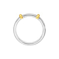 Two-Tone Double Bead Band Ring