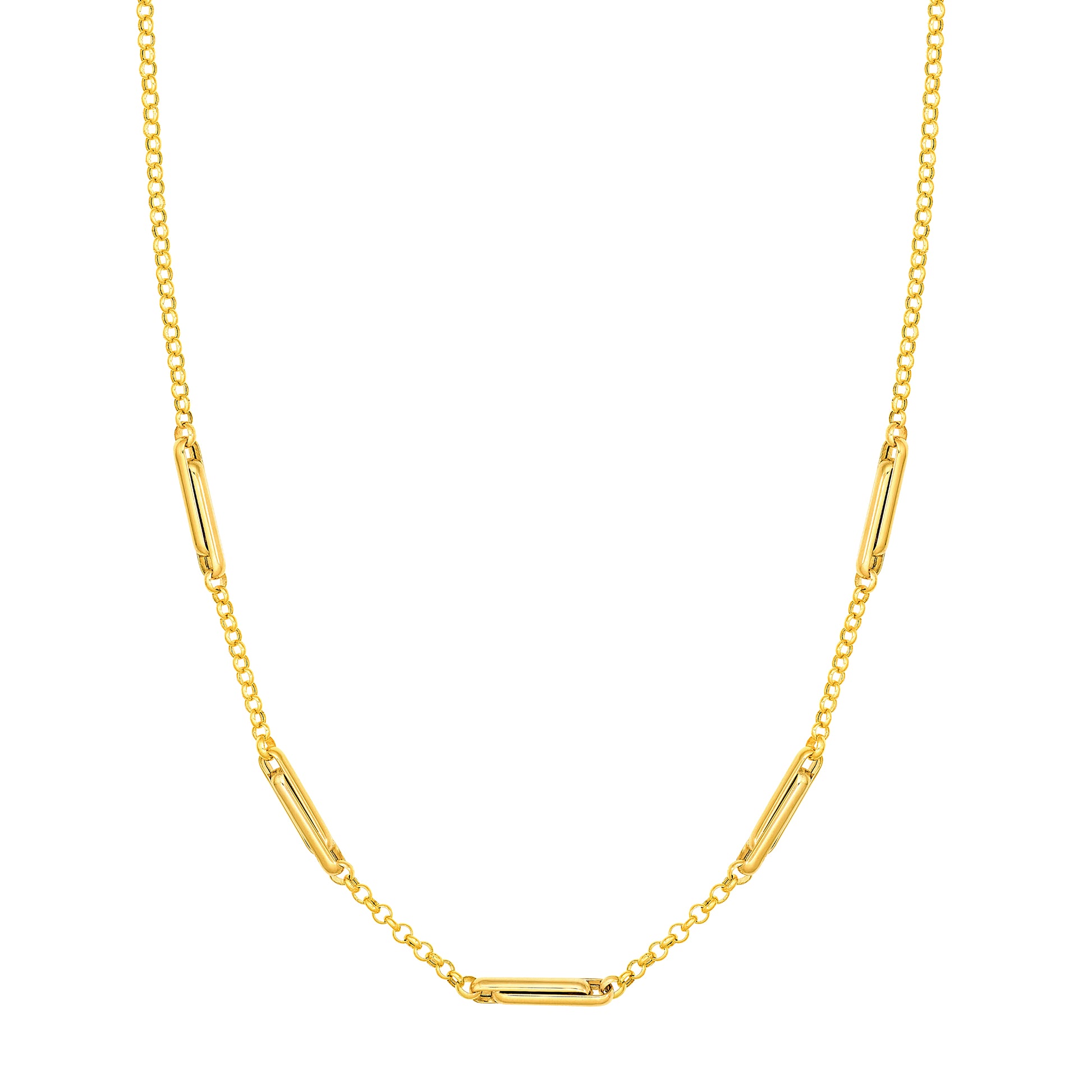 Interlocking Paper Clip Station Necklace