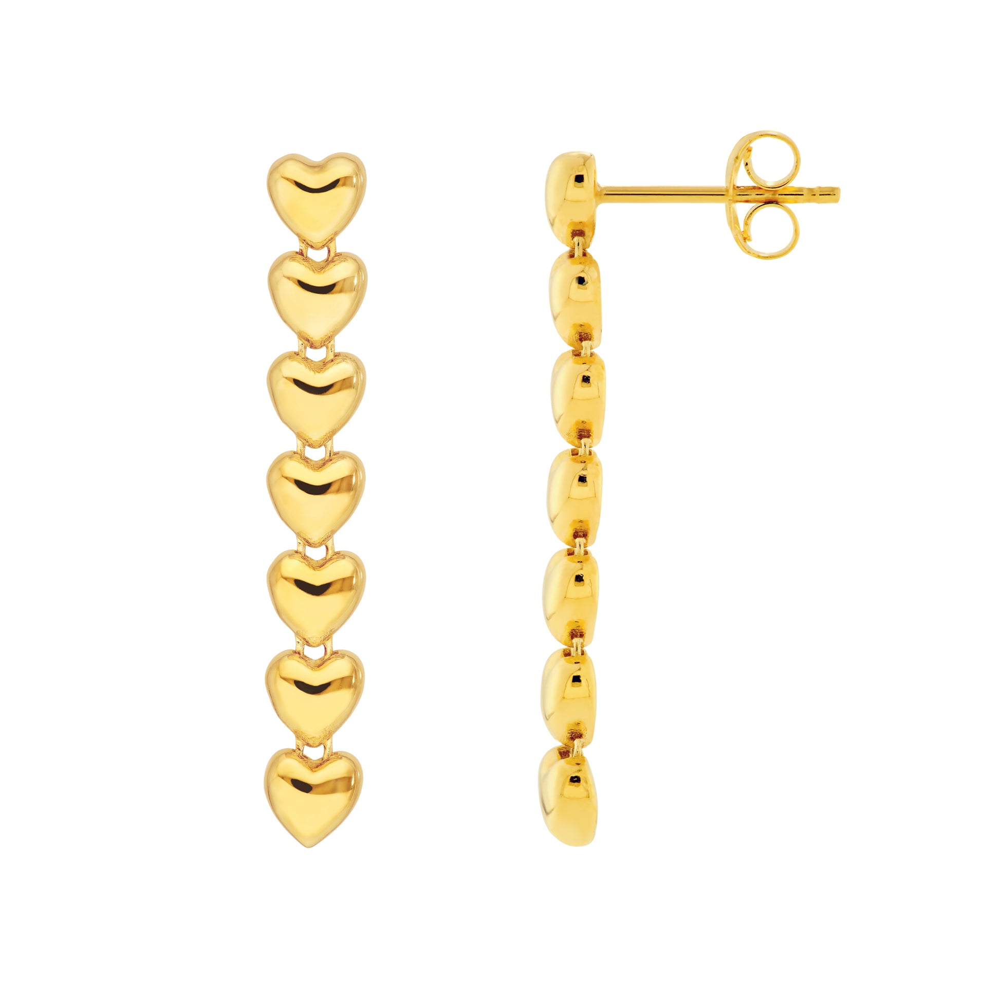 Puffy Heart String Dangle Earrings