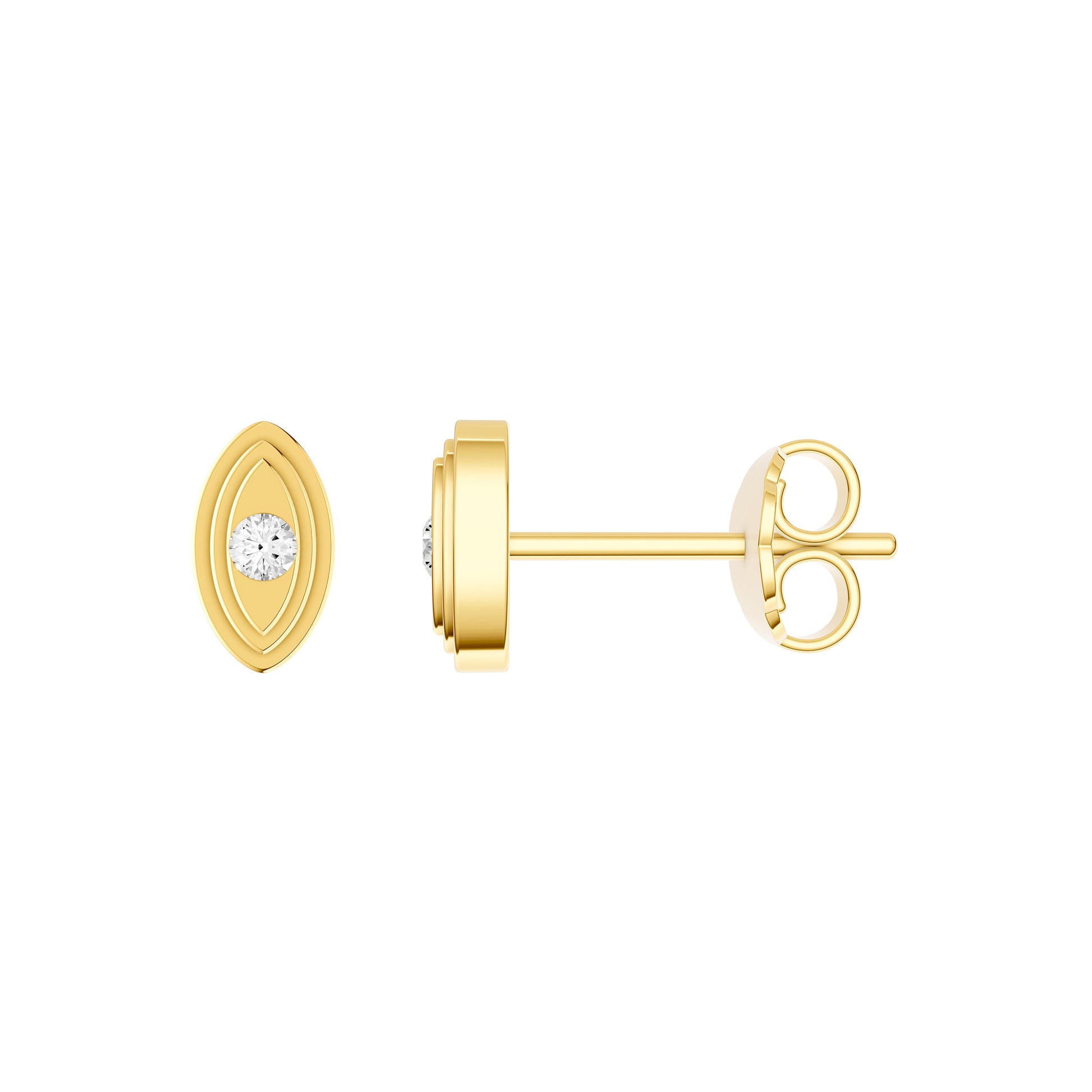 1/20tcw Diamond Marquise Shape Stud Earrings