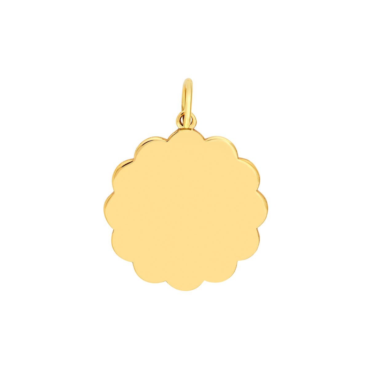 Scallop Border Circle Charm