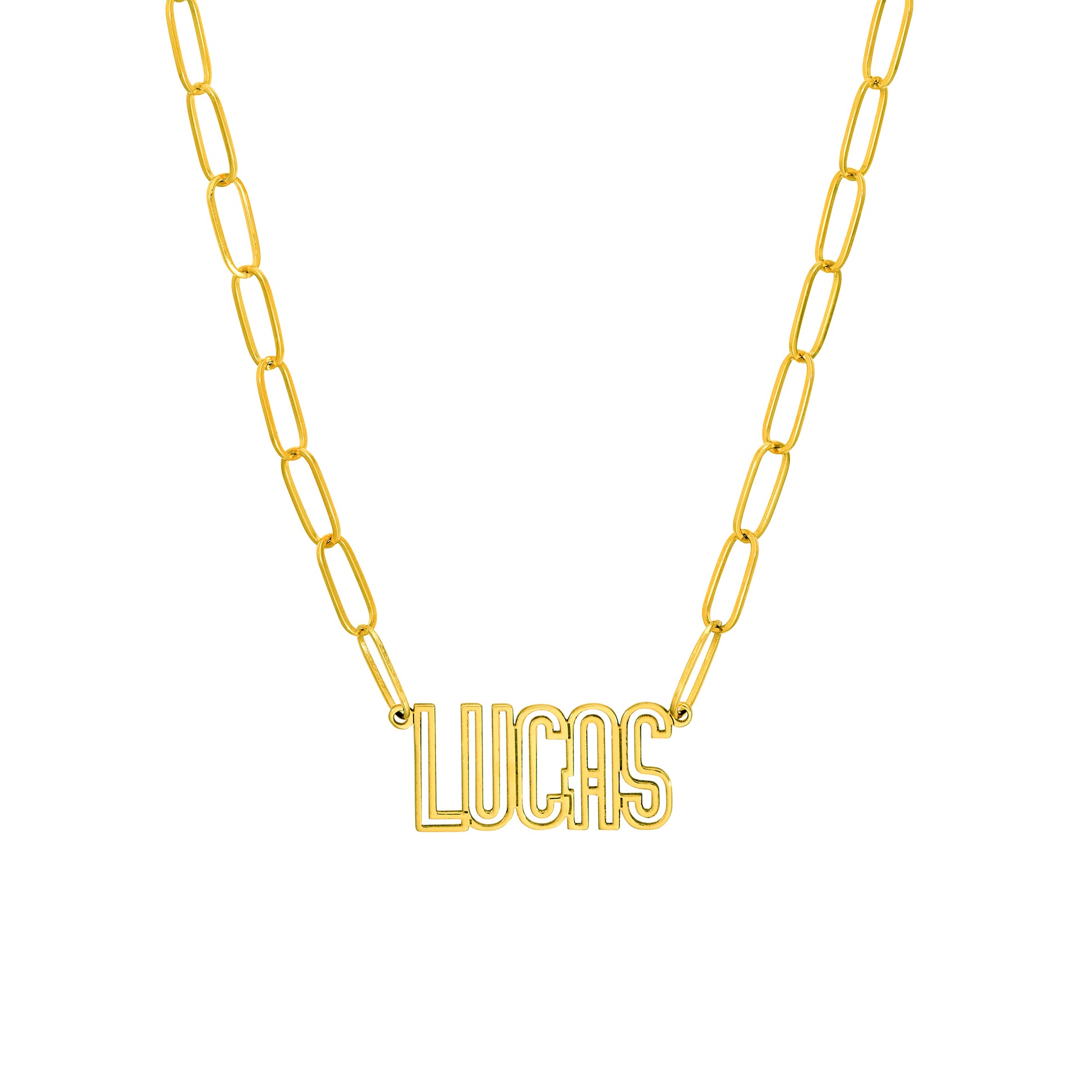 9mm Cut-Out Nameplate Necklace