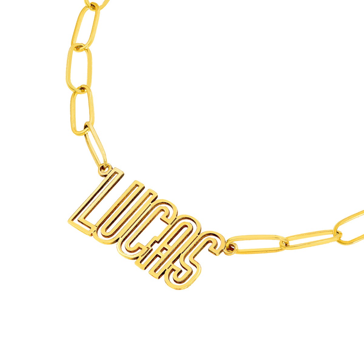 9mm Cut-Out Nameplate Necklace