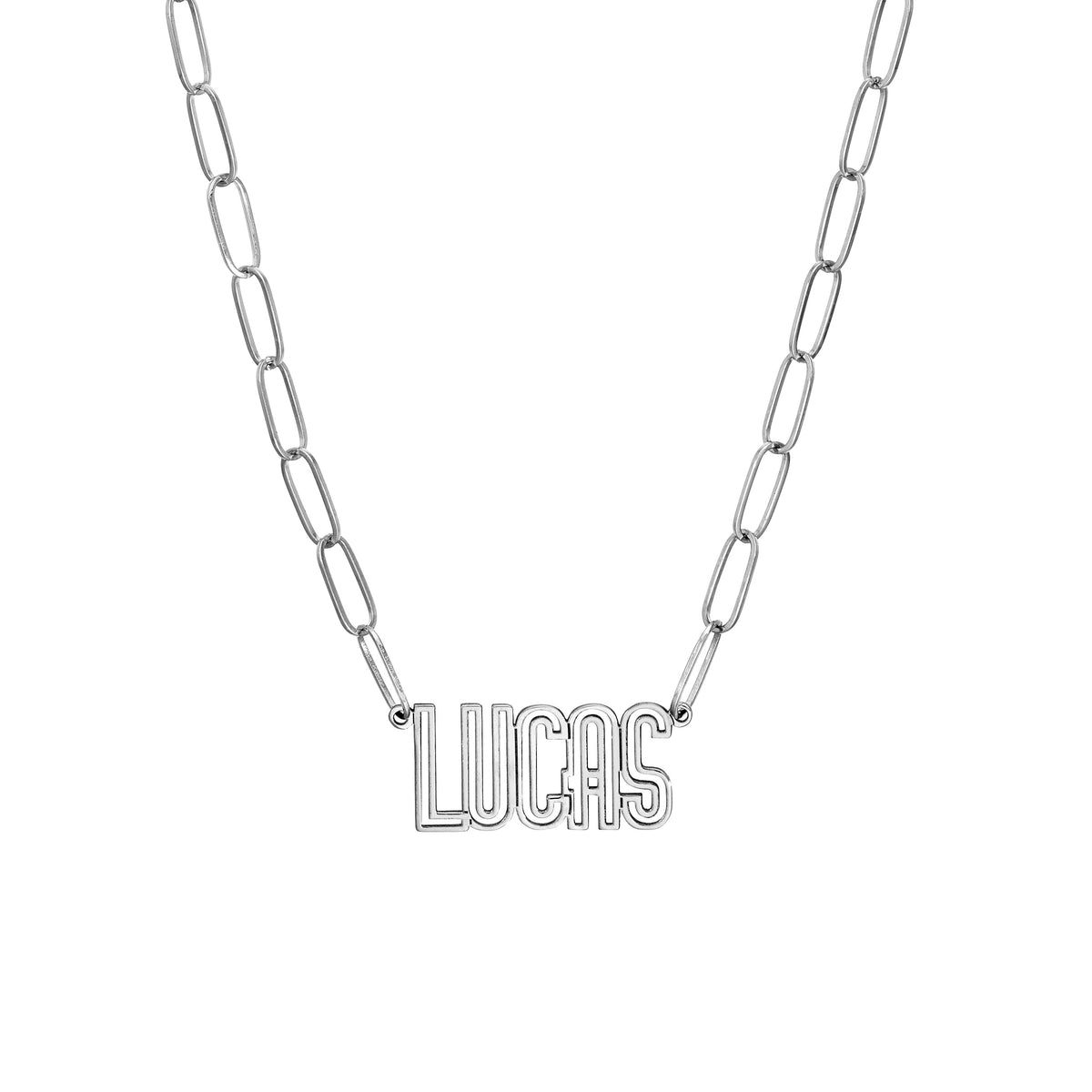 9mm Cut-Out Nameplate Necklace