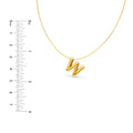 Puffy Bubble Initial ‘W’ Necklace