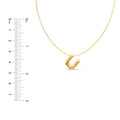 Puffy Bubble Initial ‘U’ Necklace