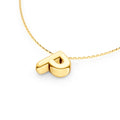 Puffy Bubble Initial ‘P’ Necklace