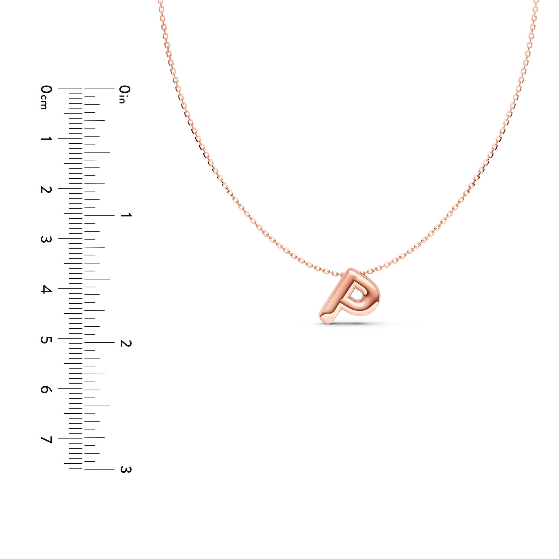 Puffy Bubble Initial ‘P’ Necklace
