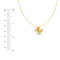 Puffy Bubble Initial ‘M’ Necklace