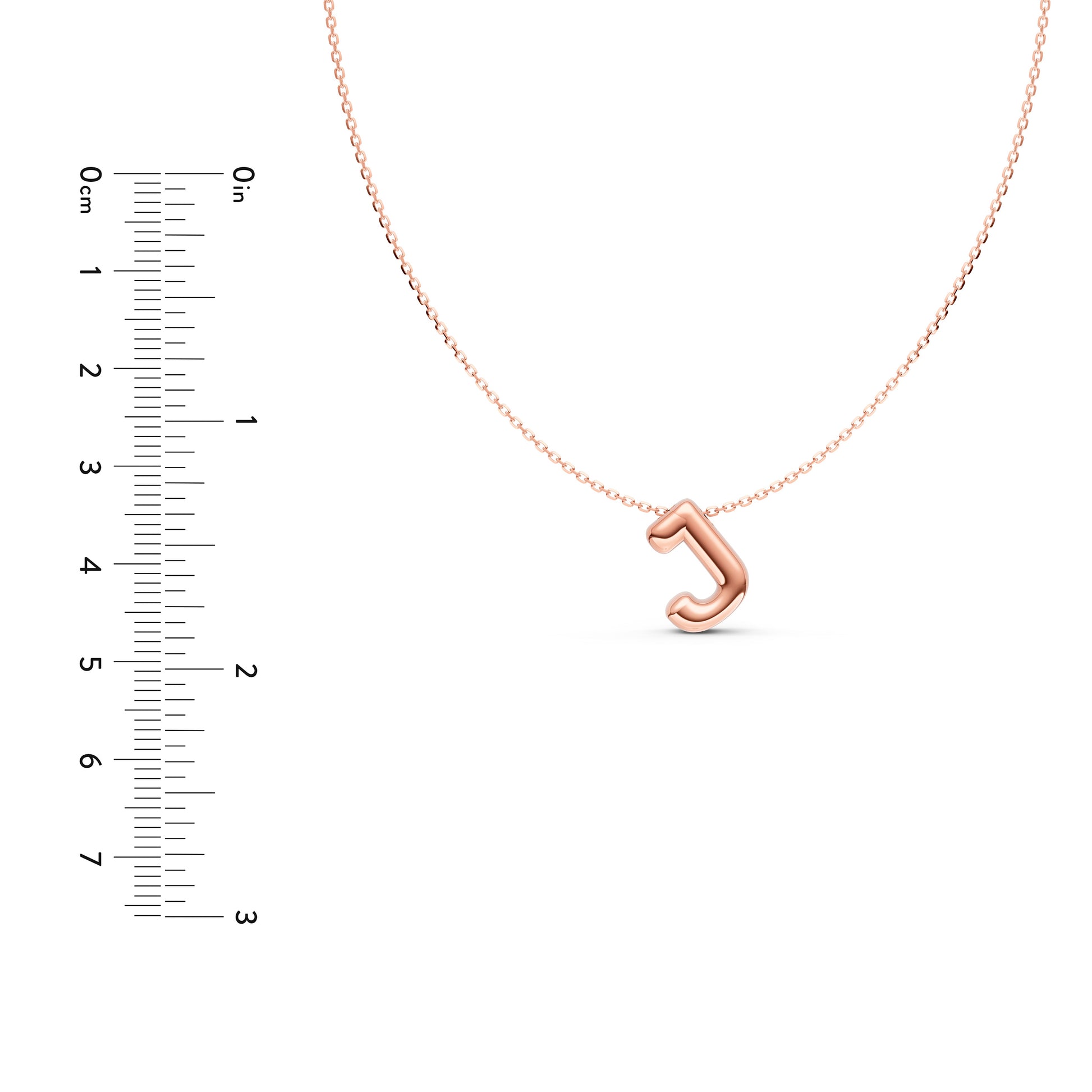 Puffy Bubble Initial ‘J’ Necklace