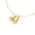 Puffy Bubble Initial ‘A’ Necklace